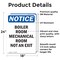 Signmission Boiler Room Mechanical Room Not An Exit, 18 in W x Rectangle, Vinyl Decal OS-2PACK-NS-D-1824-V-10375 - alternate 2